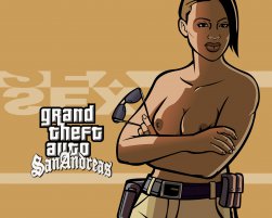 Обнаженная женщина-полицейский, игра Grand Theft Auto: San Andreas