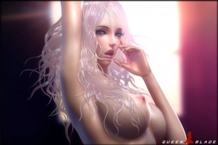Голая девушка из компьютерной игры The Queen Blade