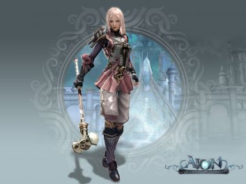 Девушка с молотом, героиня игры Aion