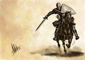 Воин на коне, по мотивам компьютерной игры Mount & Blade