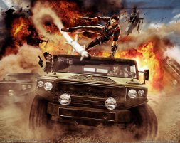 Герой Just Cause 2 в схватке с врагами