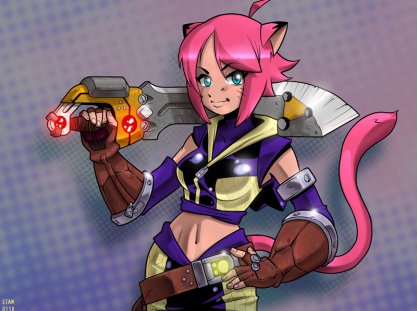 Главная героиня компьютерной игры Blade Kitten