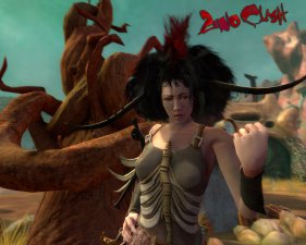 Дэдра, подруга главного героя игры Zeno Clash