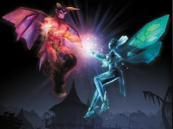 Феи воды и огня из игры Zanzarah: The Hidden Portal