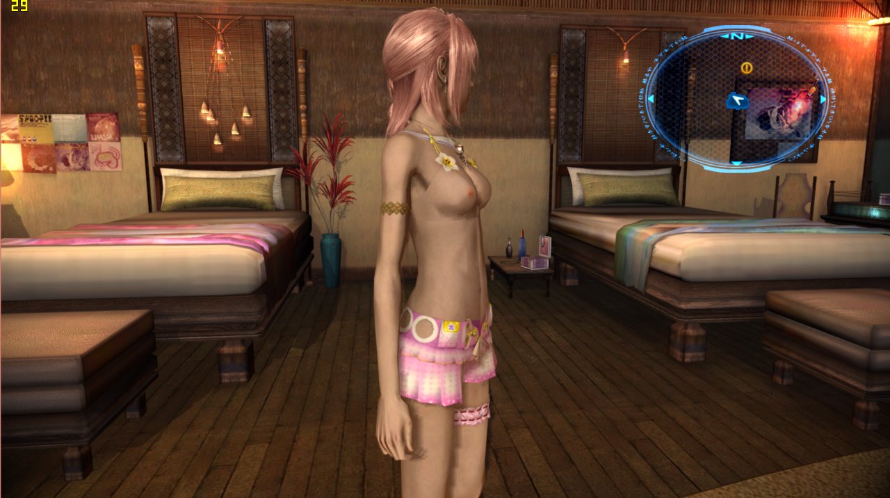 Полуобнаженная Сера Феррон, nude-патч к игре Final Fantasy XIII-2. 