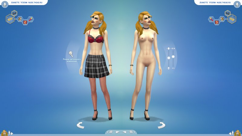 The Sims 4: голая Жаннет Воерман, героиня Vampire: The Masquerade — Bloodlines