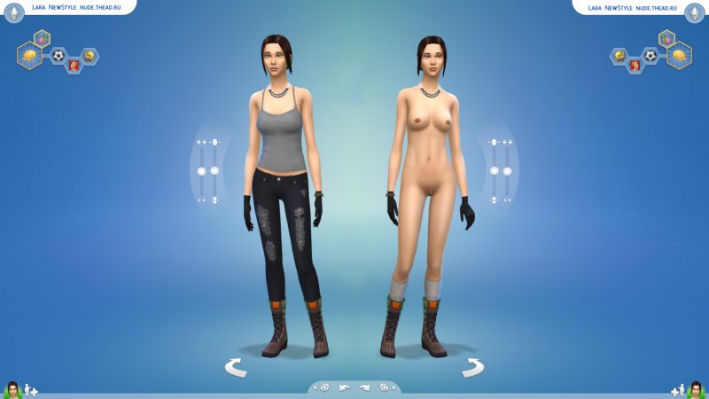 The Sims 4: обнаженная Лара Крофт в стиле последней части серии Tomb Raider