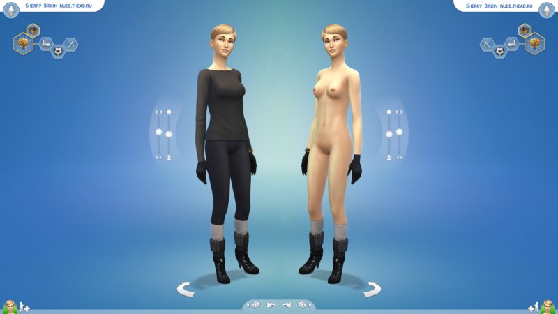 The Sims 4: Шерри Биркин из серии игр resident Evil в одежде и без