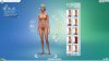 Nude female Sim from The Sims 4 with nude mod