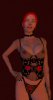 Вельвет Велур в красном эротическом белье, персонаж игры Vampire: The Masquerade — Bloodlines с nude-патчем